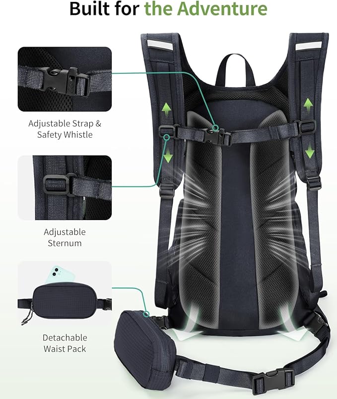 ECOHUB Hydration Backpack for Men Women, 20L Lightweight Hiking Daypack Cycling - Image 2