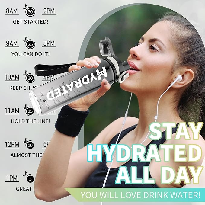 Water Bottle, 32 oz Motivational Water Bottles - Image 4
