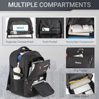 40L Expandable Laptop Backpack, Anti-thief Travel Backpack - Image 2