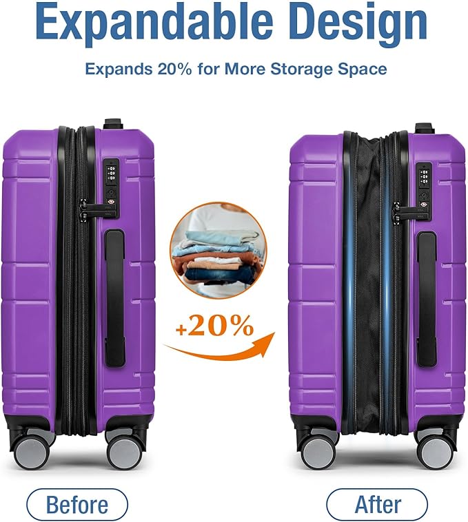 KYME Carry On Luggage 22x14x9 Airline Approved - Image 2