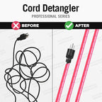 CORD DETANGLER for Curling Irons, Hair Straighteners, Blow Dryers & Clippers (10-Feet, Hot Pink)