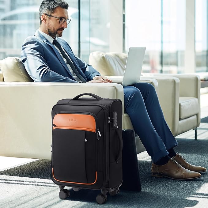 UKEIN Softside Expandable Carry On Luggage 22x14x9 Airline Approved, 20 Inch - Image 8