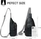 7L Sling Bag for Women Men Leather Small Sling Backpack Daypack Anti Theft - Image 6