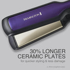 Remington 1 3/4" Flat Iron, Hair Straightener with Anti-Static Technology, 30-Second Heat Up & 60 Minute Auto Shut-Off, 30% Longer Ceramic Floating Plates, Titanium + Ceramic Coating