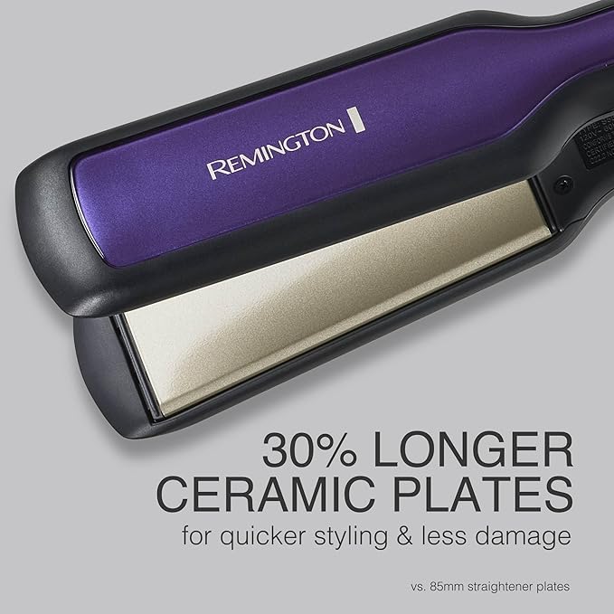 Remington 1 3/4" Flat Iron, Hair Straightener with Anti-Static Technology, 30-Second Heat Up & 60 Minute Auto Shut-Off, 30% Longer Ceramic Floating Plates, Titanium + Ceramic Coating