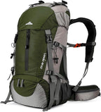 Loowoko 50L Hiking Backpack, Waterproof Camping Essentials Bag by Loowoko