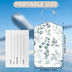 2 Pcs Green Eucalyptus Leaves Luggage Tags - Image 2
