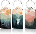 Sunset Landscape Luggage Tag for Suitcase, Mountain Tree Design by Unknown
