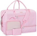 Weekender Bag for Women, Travel Duffel Bag Carry On Overnight Bag by ITIEZY