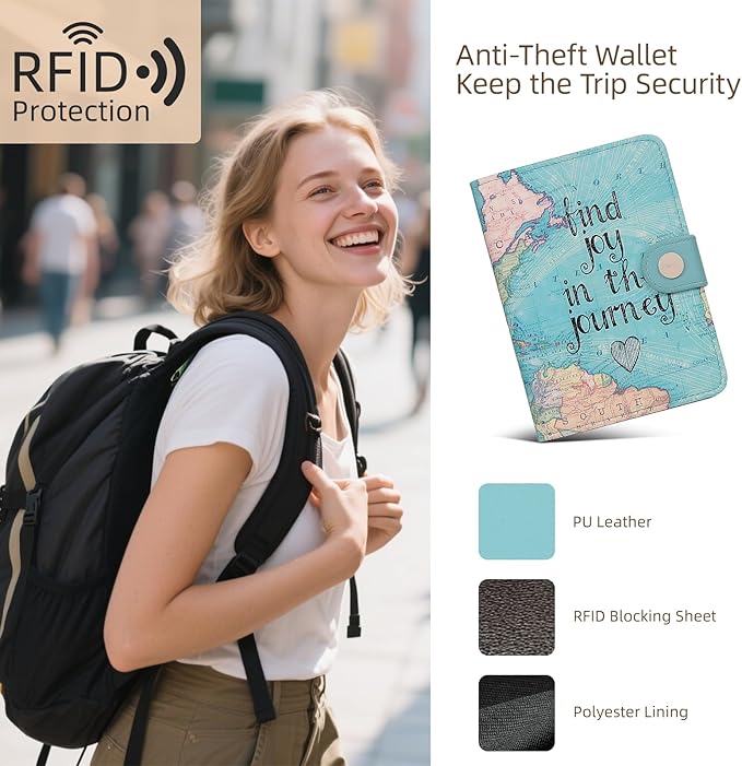 ZOPPEN Passport Holder Women, Passport Cover Travel Wallet Rfid Blocking - Image 3
