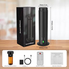 Waterless Scent Essential Oil Diffuser for Hotel,Whole House,Large Room, Office，Home，200ML Large Capacity, Covering 1500 Square feet (Black-A)
