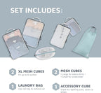 Large Packing Cube Set with See Through Mesh- Compression Packing Cubes Travel - Image 2
