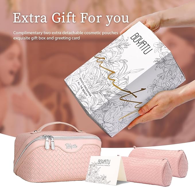 BOYATU Travel Makeup Bags for Women: Large Cosmetic Bag Waterproof - Image 6