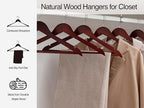 StorageWorks Wooden Hangers 30 Pack, Wood Coat Hanger - Image 4