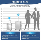 DOMINOX All Aluminum Carry On Luggage Hard Shell Luggage Aluminum Suitcase - Image 8