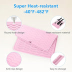Quccefods Heat Resistant Mat Oversize Curling Iron Mat Silicone Hot Hair Tools Mat for Hair Straightener,Flat Irons,Hair Styling Tools Countertop protection Portable Travel Mat 14.2" x 11"