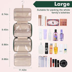 Wedama Toiletry Bag for Women, Large Cosmetic Travel Bag, Hanging Toiletry Bag - Image 2