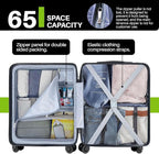 AnyZip Suitcase Hardside PC ABS Lightweight USB Luggage - Image 5
