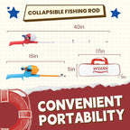 Kids Fishing Pole, Telescopic Fishing Rod, Toddler Collapsible Fishing Rod and - Image 2