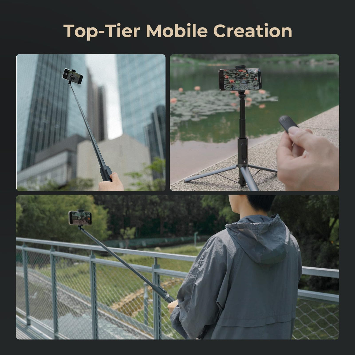 57.9" One Touch Deploy Selfie Stick Tripod Stand (ST 30)