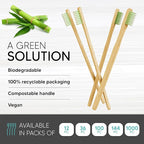 12 Pack Disposable Bamboo Toothbrushes - Image 2