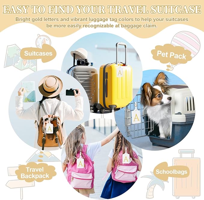 Personalized Initial Luggage Tags - Image 6