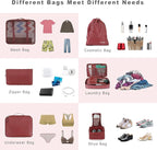 BAGAIL 8 Set Packing Cubes Luggage Packing Organizers - Image 5