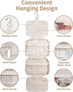 Travel Toiletry Bag for Women Large Hanging Makeup Bag Organizer Toiletries Bag - Image 7