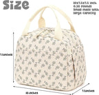Bluboon Lunch Bag for Women Men Cute Corduroy Lunch Tote Bags Reusable - Image 2