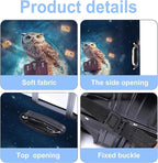Owl Luggage Cover Washable Suitcase Protector Anti-Scratch, Stretchable Fit - Image 3