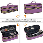 Hair Dryer Travel Carrying Case, Curling Iron Storage Bag, Slim Expandable Handheld Dual-Layer Travel Storage Bag for Dryer/Hair Tool Organizer/Style Organizer