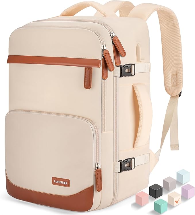 40L Travel Backpack with USB Charging Port, Water-Resistant Carry On Backpack by Velaybor