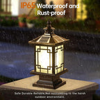 LED Solar Post Light Outdoor, Aluminum Fence Post Cap Lamp Remote Control - Image 4
