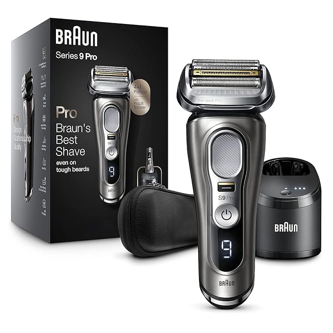 Braun Electric Razor for Men, Series 9 Pro 9465cc Wet & Dry Electric Foil Shaver by Braun