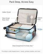 LUGGEX Checked Luggage with Spinner Wheels, FLO5 Expandable Polycarbonate Hard - Image 3
