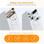 TESSAN Universal Travel Adapter, 65W GaN International Plug Adaptor - Image 5