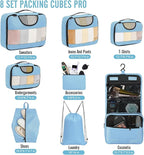 Veken 8 Set Packing Cubes for Travel Essentials, Suitcase Organizer Bags in 4 - Image 2