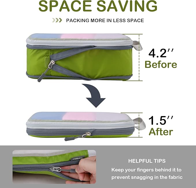 Cipway Mesh Compression Packing Cubes, Ultralight See Through Luggage Organizer - Image 3