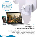 Ceptics US to India Plug Adapter works in Nepal, India Power Adapter, Dual USA - Image 8