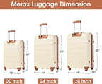 Merax Luggage sets of 3 Piece Carry on Luggage Airline Approved, Hard Case - Image 6
