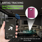 Airtag Passport Holder Cover Wallet Travel Essentials RFID Blocking Leather - Image 6