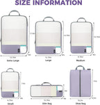 BAGAIL 6 Set/4 Set Lightweight Compression Packing Cubes - Image 4