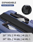 ECOHUB Hardside Expandable Carry On Luggage Sets, Recycled PC 20/24" Rolling - Image 4
