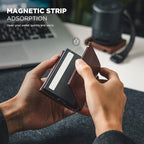 VULKIT Pop up Card Wallet Minimalist Cash Wallets RFID Blocking Leather Smart - Image 4