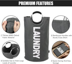 DOKEHOM 125L X-Large Collapsible Washing Laundry Basket Bag - Image 7