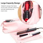 ANGENIL Large Capacity Heat Mat Hot Hair Iron Tools Travel Bag, 2 in 1 Portable Organizer Bags with Large Heat Resistant Mat for Hair Straighteners, Curling Irons, Hot Air Brushes, Travel Essentials