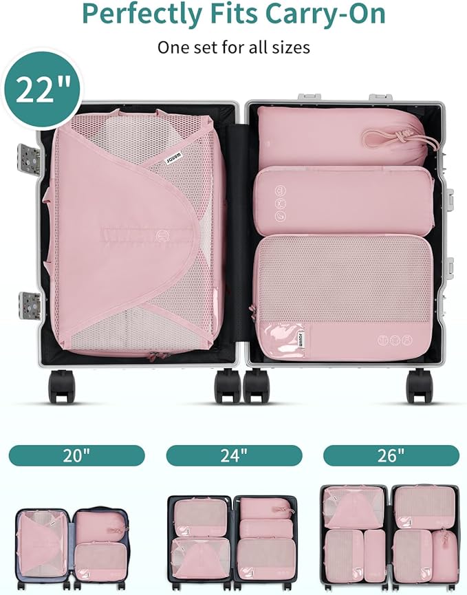 WANDF 7 Set Compression Packing Cubes - Image 4