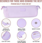 BAREFOOT CARIBOU Hair Tools Travel Bag and Heat Resistant Mat for Flat Irons, Straighteners, Curling Iron, and Haircare Accessories, 2-in-1 design, with Interior Pockets, Portable Organizer