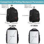Rolling Backpack, 18 inch Laptop Backpack - Image 2