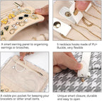 Voova Travel Jewelry Holder Organizer Case, Large Jewelry Storage Bag - Image 3